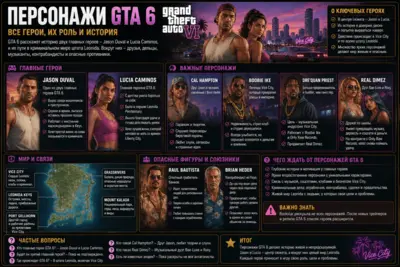 Персонажи GTA 6 — Jason, Lucia и герои Grand Theft Auto VI